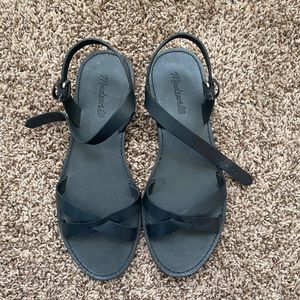 Madewell Black Strappy Sandals